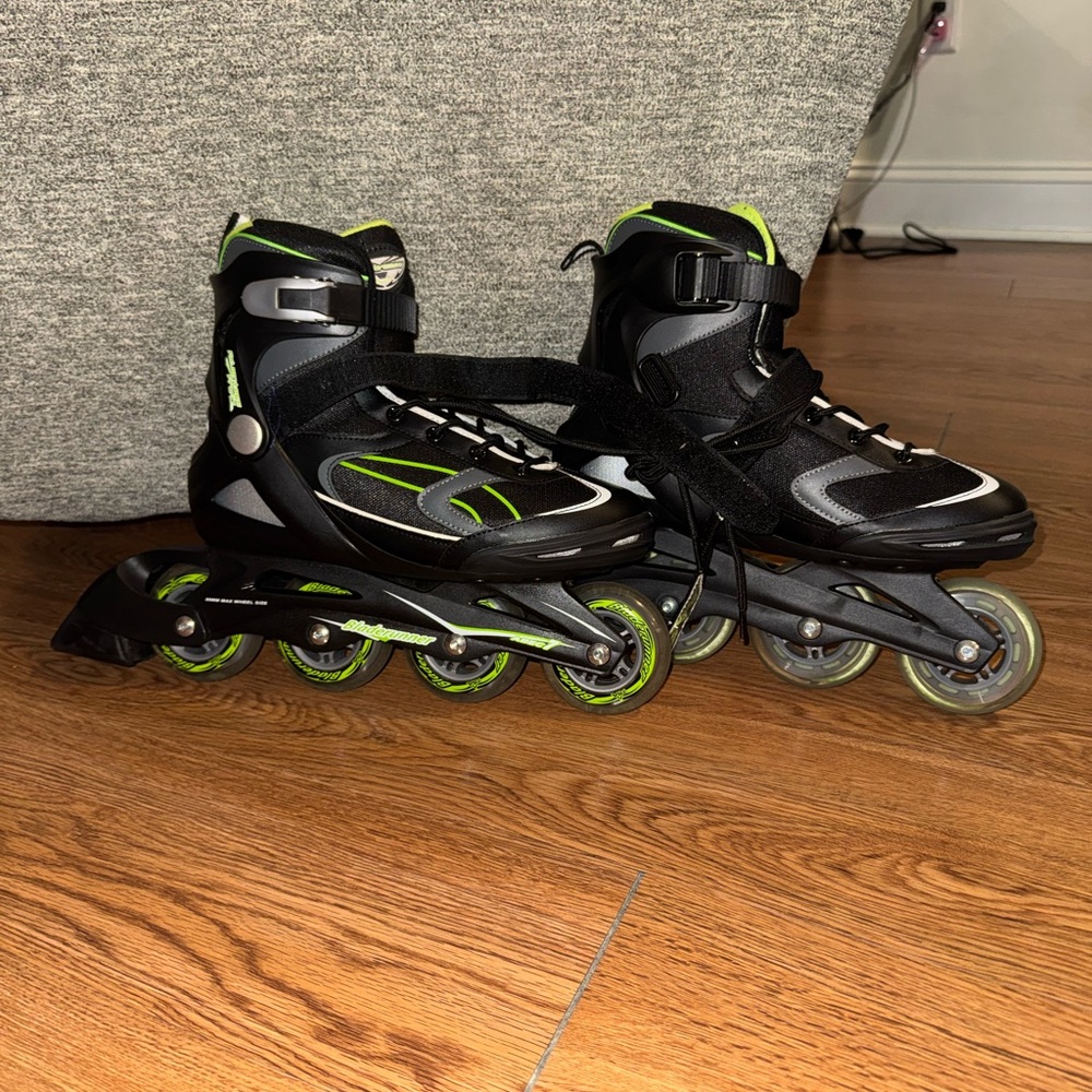 Black and Green Inline Skates